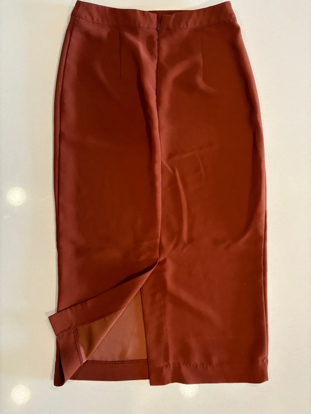 Who What Wear Rust Pencil Skirt - Picture 5 of 5